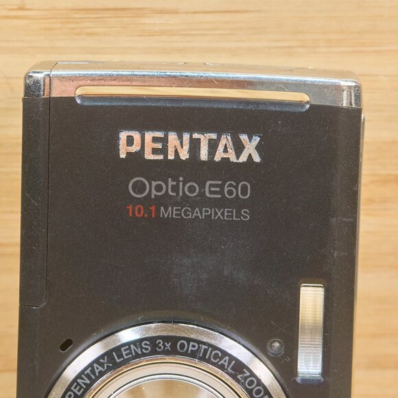 Pentax Optio E60 10.1MP Digital Camera, with 3X Optical Zoom, Black - Picture 3 of 9